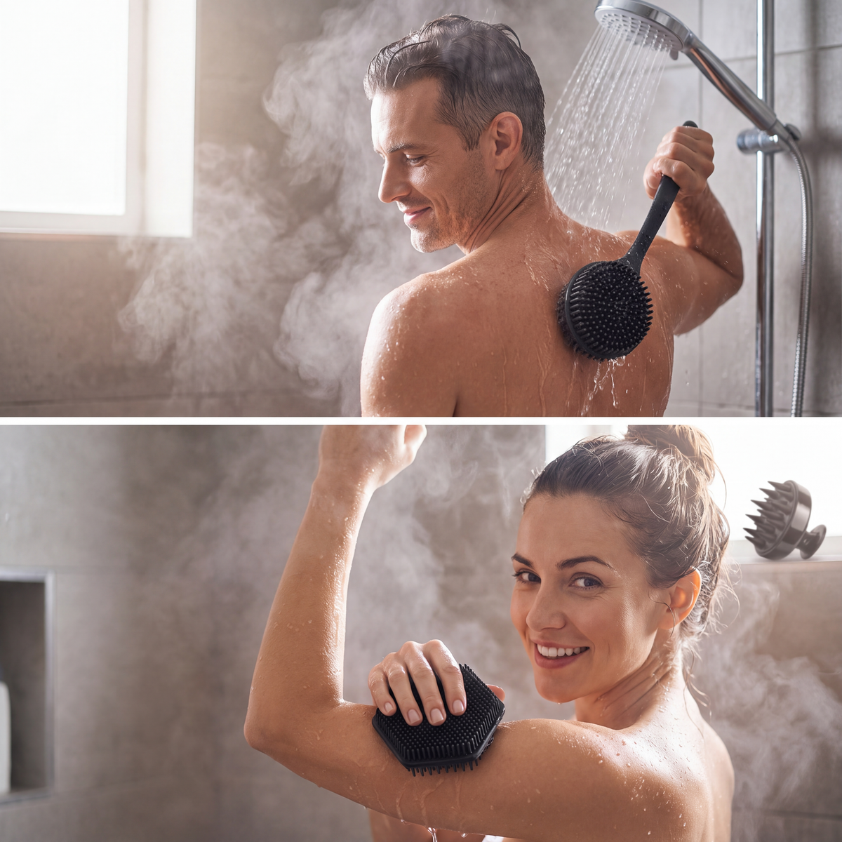 Set da 4 pezzi per doccia delicata e pulizia della pelle Accessori da bagno